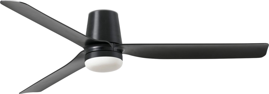 FARO 33830WT-1TW - LED Stmívatelný stropní ventilátor PUNT TUB M LED/18W/230V 3000/4200/6500K černá pr. 132 cm Wi-Fi Tuya + dálkové ovládání