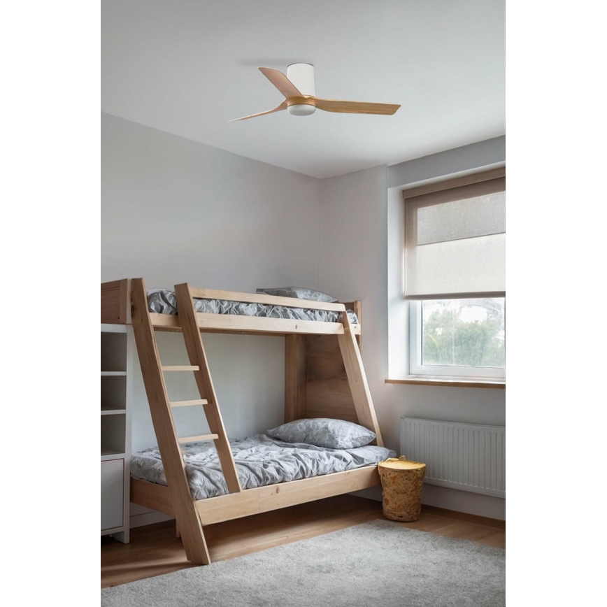 FARO 33833 - Stropní ventilátor MINI PUNT TUB S hnědá/bílá pr. 90 cm + dálkové ovládání