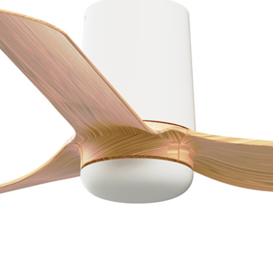 FARO 33833 - Stropní ventilátor MINI PUNT TUB S hnědá/bílá pr. 90 cm + dálkové ovládání
