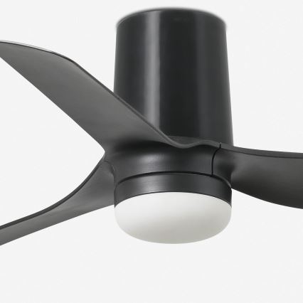 FARO 33834-1TW - LED Stmívatelný stropní ventilátor MINI PUNT TUB S LED/10W/230V 2700/4000/6000K pr. 90 cm černá + dálkové ovládání