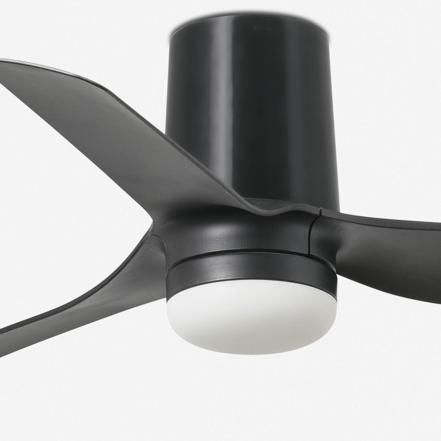 FARO 33834-1TW - LED Stmívatelný stropní ventilátor MINI PUNT TUB S LED/10W/230V 2700/4000/6000K pr. 90 cm černá + dálkové ovládání