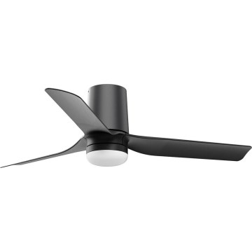 FARO 33834-1TW - LED Stmívatelný stropní ventilátor MINI PUNT TUB S LED/10W/230V 2700/4000/6000K pr. 90 cm černá + dálkové ovládání
