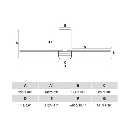 FARO 33835-1TW - LED Stmívatelný stropní ventilátor MINI PUNT TUB S LED/10W/230V 2700/4000/6000K pr. 90 cm hnědá/černá + dálkové ovládání