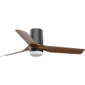 FARO 33835-1TW - LED Stmívatelný stropní ventilátor MINI PUNT TUB S LED/10W/230V 2700/3000/4000K pr. 90 cm hnědá/černá + dálkové ovládání