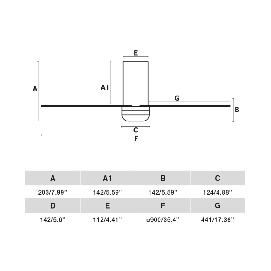 FARO 33835 - Stropní ventilátor MINI PUNT TUB S hnědá/černá pr. 90 cm + dálkové ovládání