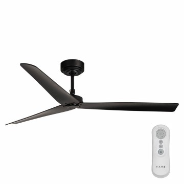 FARO 34100 - Stropní ventilátor MILOS černá + dálkové ovládání