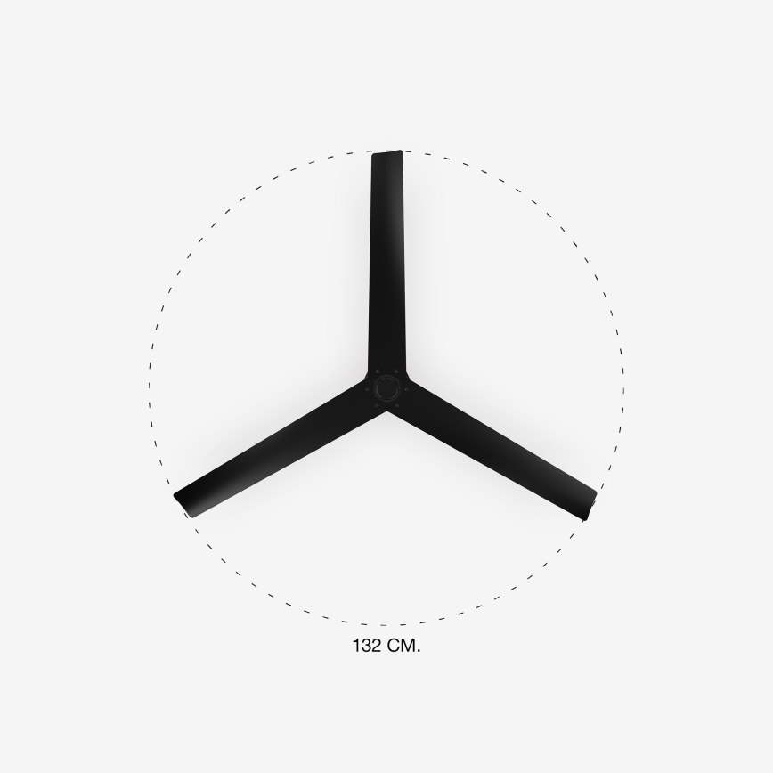 FARO 34100 - Stropní ventilátor MILOS černá + dálkové ovládání