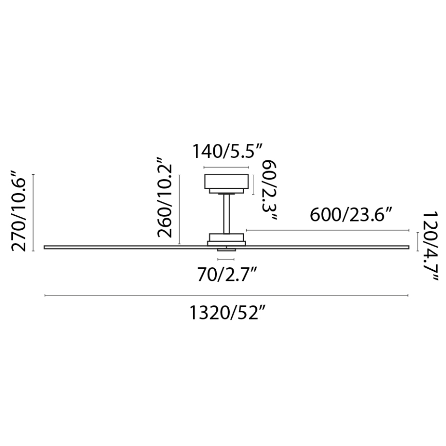 FARO 34100 - Stropní ventilátor MILOS černá + dálkové ovládání