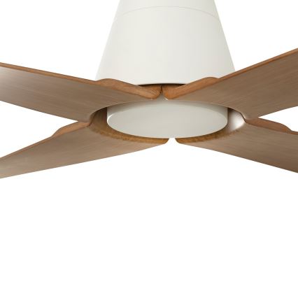 FARO 34105 - Stropní ventilátor TYPHOON M hnědá/bílá pr. 130 cm IP44 + dálkové ovládání