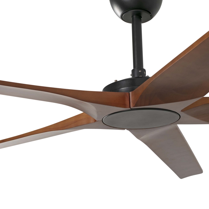 FARO 34190WT - Stropní ventilátor BIGWOOD XL borovice/černá pr. 200 cm Wi-Fi Tuya + dálkové ovládání