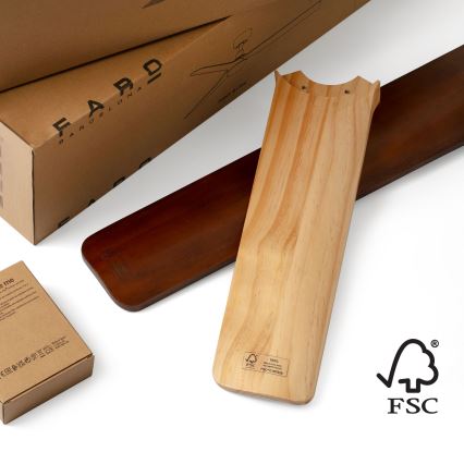 FARO 34190WT - Stropní ventilátor BIGWOOD XL borovice/černá pr. 200 cm Wi-Fi Tuya + dálkové ovládání