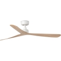 FARO 34195WT - Stropní ventilátor ROCKER M pr. 132 cm béžová/bílá Wi-Fi Tuya + dálkové ovládání