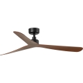 FARO 34197WT - Stropní ventilátor ROCKER M pr. 132 cm hnědá/černá Wi-Fi Tuya + dálkové ovládání