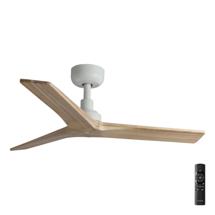 FARO 34281 - Stropní ventilátor KLIM S hnědá/bílá pr. 92,5 cm + dálkové ovládání