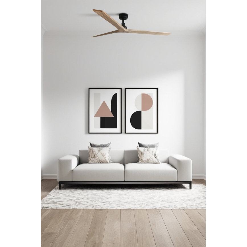 FARO 34282 - Stropní ventilátor KLIM L hnědá/černá pr. 150 cm + dálkové ovládání