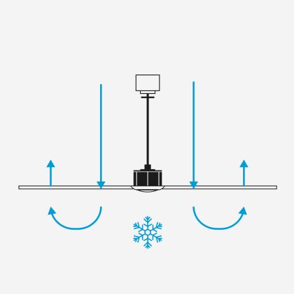 FARO 34282WT-11L - Stropní ventilátor KLIM L 1xE27/15W/230V dřevo/černá pr. 150 cm Wi-Fi Tuya + dálkové ovládání