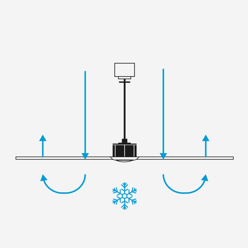FARO 34282WT-11L - Stropní ventilátor KLIM L 1xE27/15W/230V dřevo/černá pr. 150 cm Wi-Fi Tuya + dálkové ovládání