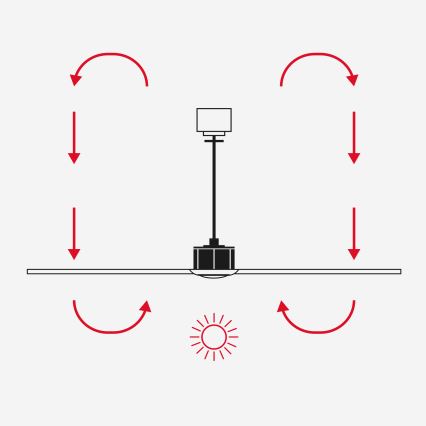 FARO 34282WT-11L - Stropní ventilátor KLIM L 1xE27/15W/230V dřevo/černá pr. 150 cm Wi-Fi Tuya + dálkové ovládání