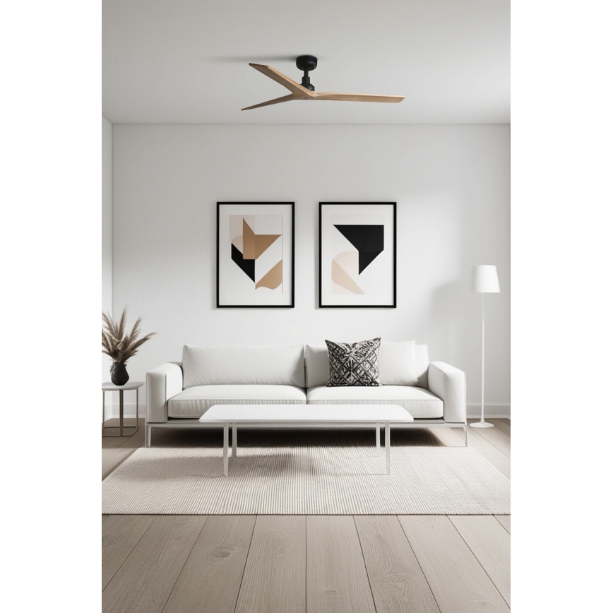 FARO 34283 - Stropní ventilátor KLIM M hnědá/černá pr. 125 cm + dálkové ovládání