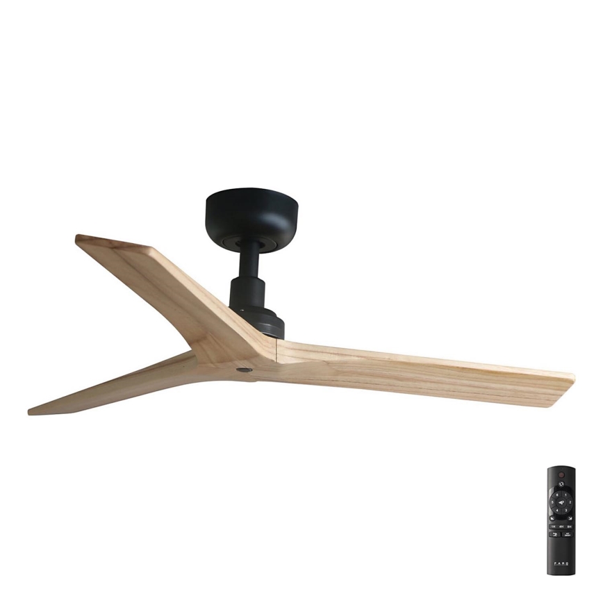 FARO 34284 - Stropní ventilátor KLIM S hnědá/černá pr. 92,5 cm + dálkové ovládání