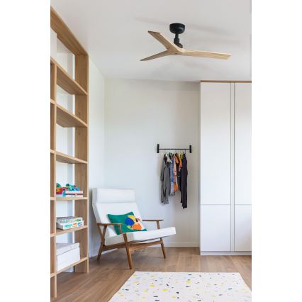 FARO 34284 - Stropní ventilátor KLIM S hnědá/černá pr. 92,5 cm + dálkové ovládání