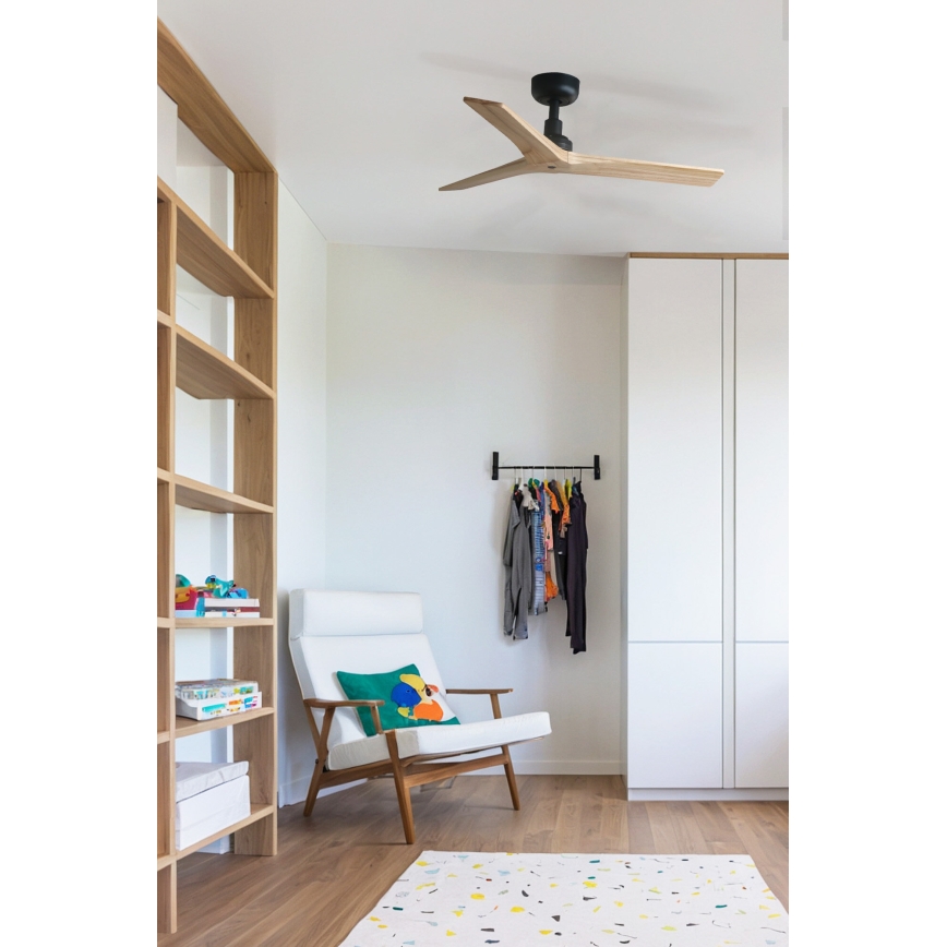 FARO 34284 - Stropní ventilátor KLIM S hnědá/černá pr. 92,5 cm + dálkové ovládání