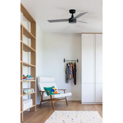 FARO 34285WT1S - LED Stmívatelný stropní ventilátor CRUISER S LED/18W/230V 2700/3000/4000K pr. 106 cm šedá/černá Wi-Fi Tuya + dálkové ovládání