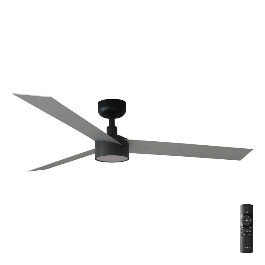 FARO 34286-1TW - LED Stmívatelný stropní ventilátor CRUISER L LED/18W/230V 2700/4000/6500K pr. 132 cm černá/šedá + dálkové ovládání
