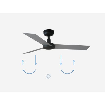 FARO 34287 - Stropní ventilátor CRUISER XL černá pr. 160 cm + dálkové ovládání