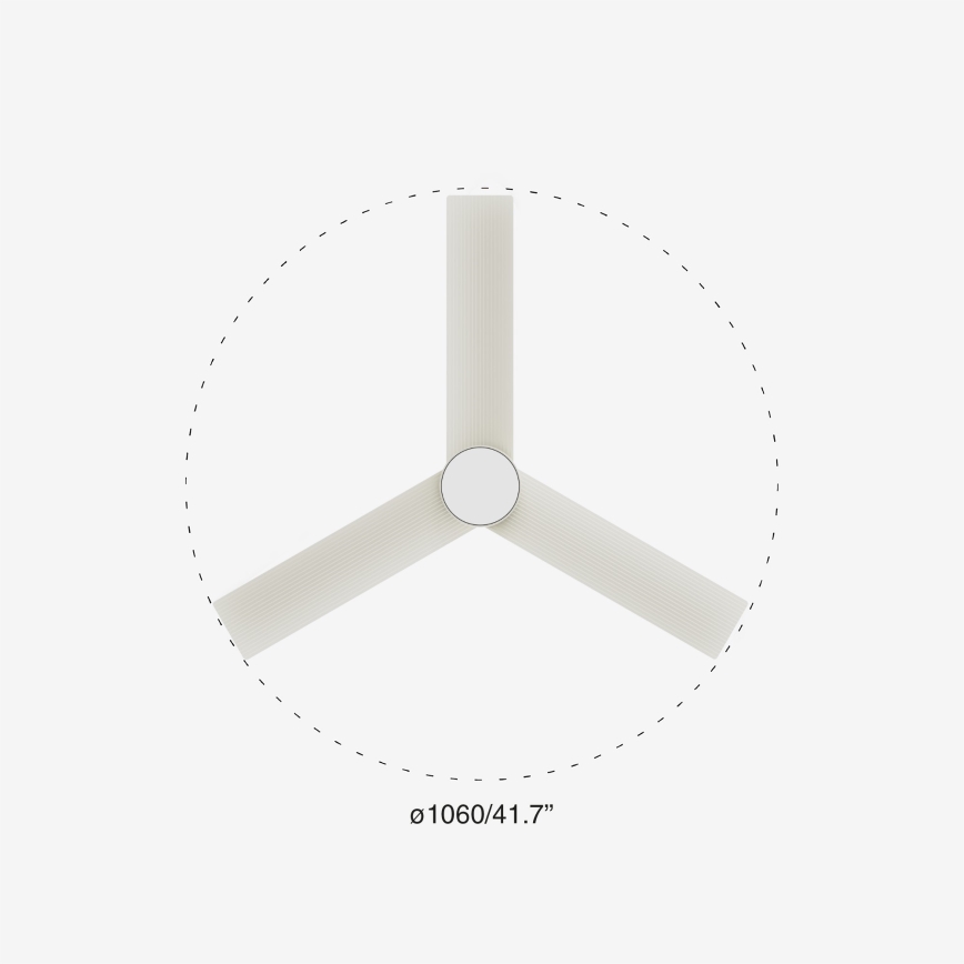 FARO 34288-1TW - LED Stmívatelný ventilátor CRUISER S LED/20W/230V pr. 106 cm 2700/3000/4000K + dálkové ovládání