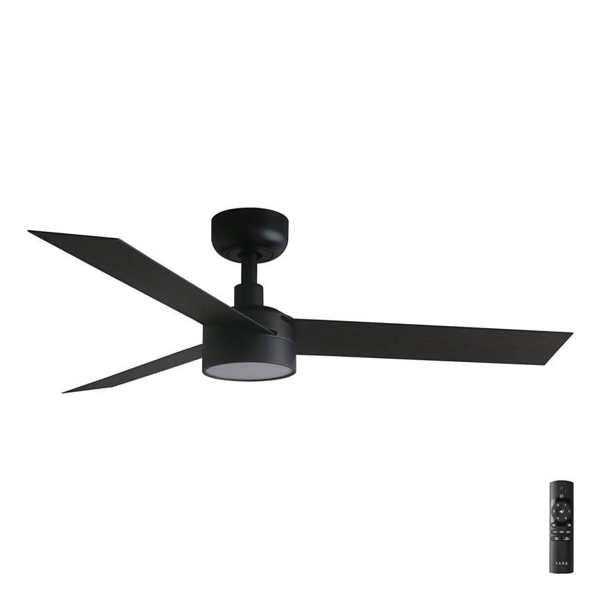 FARO 34289-1TW - LED Stmívatelný stropní ventilátor CRUISER S LED/18W/230V 2700/4000/6500K pr. 106 cm černá + dálkové ovládání