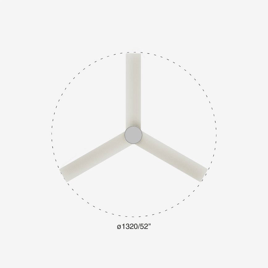 FARO 34290-1TW - LED Stmívatelný ventilátor CRUISER LED/20W/230V 2700/4000/6500K pr. 132 cm bílá + dálkové ovládání
