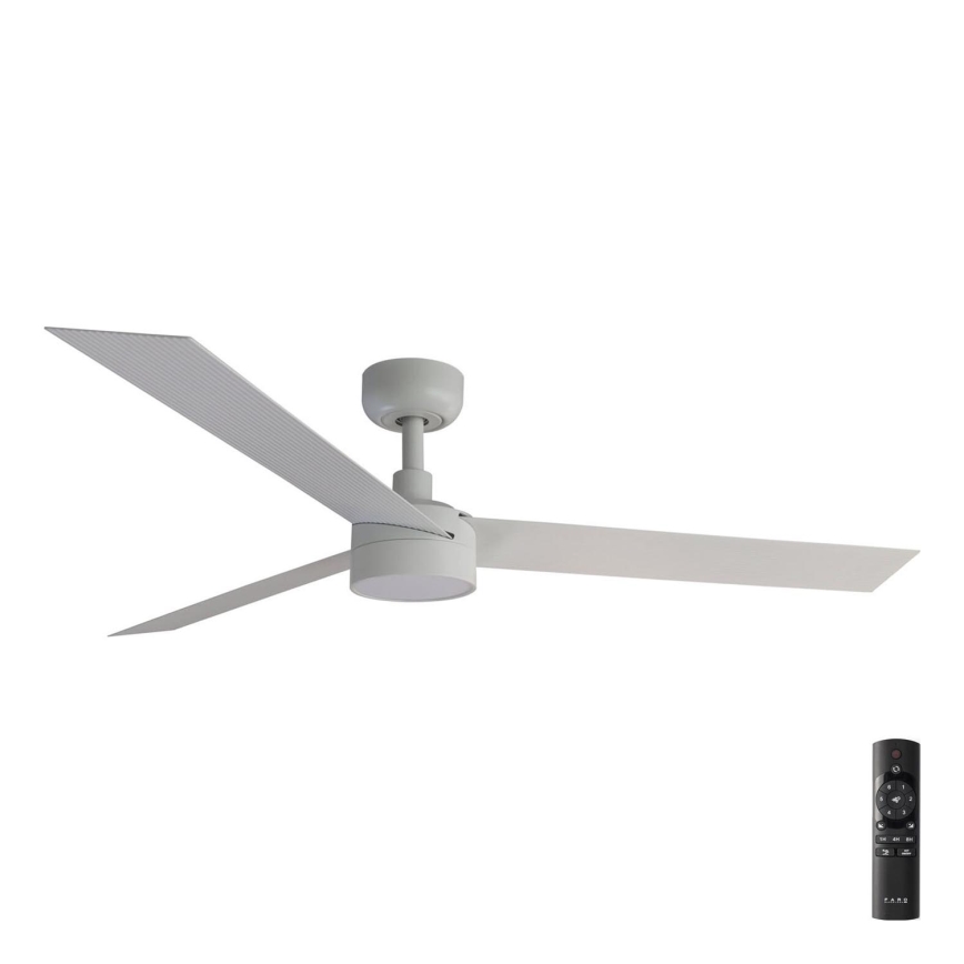 FARO 34290-1TW - LED Stmívatelný ventilátor CRUISER LED/20W/230V 2700/4000/6500K pr. 132 cm bílá + dálkové ovládání