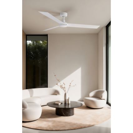 FARO 34290WT - Stropní ventilátor CRUISER L bílá pr. 132 cm Wi-Fi Tuya + dálkové ovládání