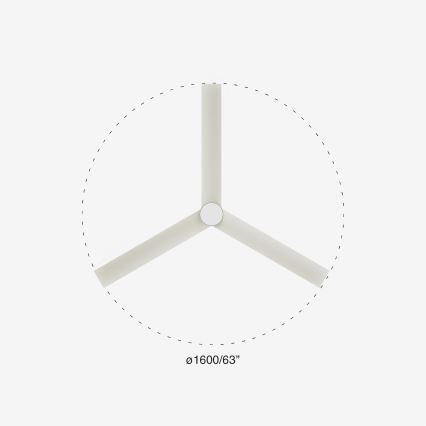 FARO 34292-1TW - LED Stmívatelný ventilátor CRUISER LED/20W/230V 2700/3000/4000K pr. 160 cm bílá + dálkové ovládání