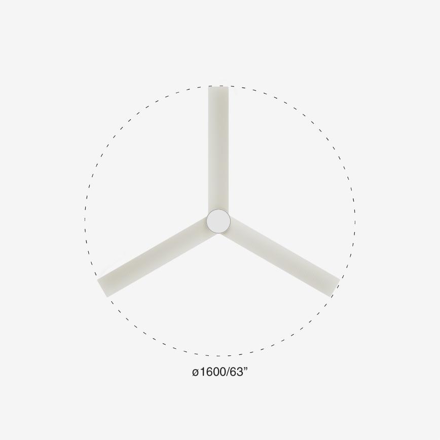 FARO 34292-1TW - LED Stmívatelný ventilátor CRUISER LED/20W/230V 2700/3000/4000K pr. 160 cm bílá + dálkové ovládání
