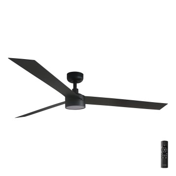 FARO 34293-1TW - LED Stmívatelný stropní ventilátor CRUISER XL LED/18W/230V 2700/3000/4000K pr. 160 cm černá + dálkové ovládání