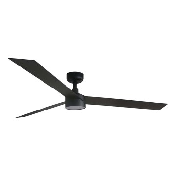 FARO 34293WT1S - LED Stmívatelný stropní ventilátor CRUISER XL LED/18W/230V 2700/3000/4000K pr. 160 cm černá Wi-Fi Tuya + dálkové ovládání