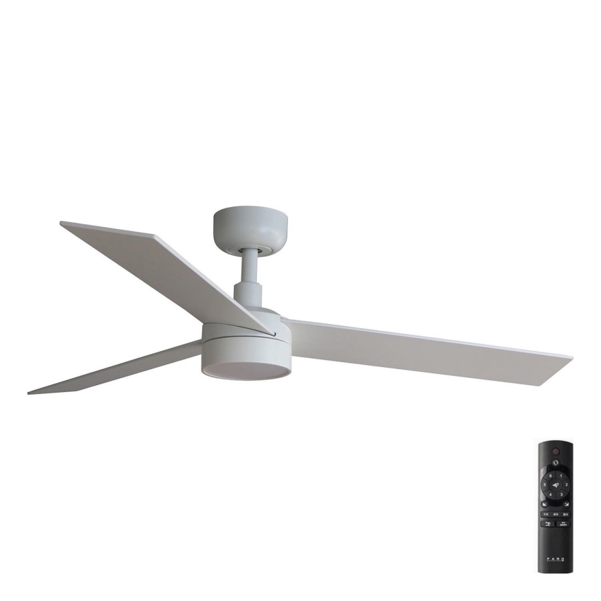 FARO 34295-1TW - LED Stmívatelný stropní ventilátor RUDDER S LED/18W/230V 2700/4000/6500K pr. 106 cm bílá + dálkové ovládání