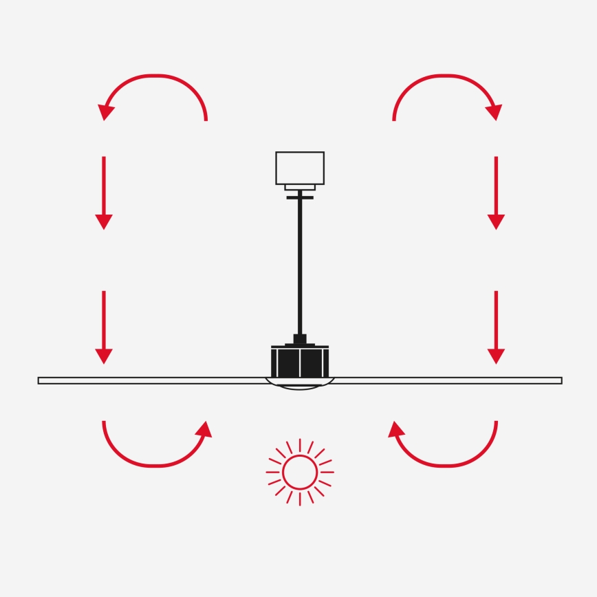 FARO 34295WT1S - LED Stropní ventilátor RUDDER S LED/18W/230V 2700/3000/4000K pr. 106 cm béžová/bílá Wi-Fi Tuya + dálkové ovládání