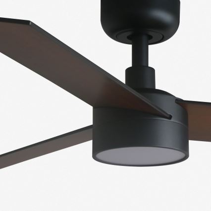 FARO 34296-1TW - LED Stmívatelný stropní ventilátor RUDDER S LED/18W/230V 2700/4000/6500K pr. 106 cm černá + dálkové ovládání