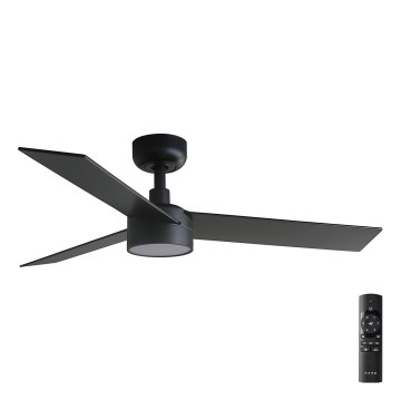 FARO 34296-1TW - LED Stmívatelný stropní ventilátor RUDDER S LED/18W/230V 2700/3000/4000K pr. 106 cm černá + dálkové ovládání