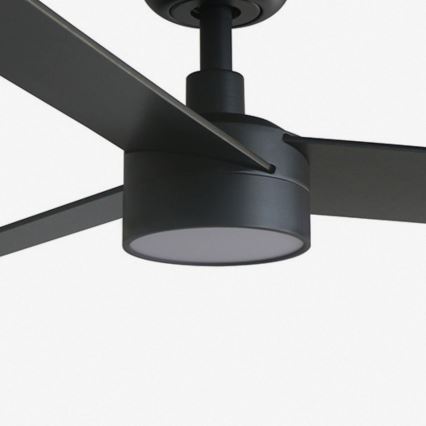 FARO 34296WT1S - LED Stmívatelný stropní ventilátor RUDDER S LED/18W/230V 2700/3000/4000K pr. 106 cm hnědá/černá Wi-Fi Tuya + dálkové ovládání