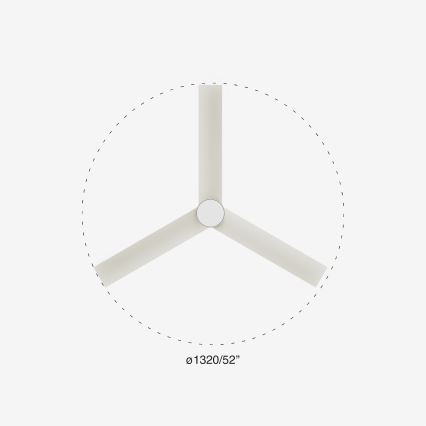 FARO 34297-1TW - LED Stmívatelný ventilátor RUDDER L LED/20W/230V 2700/3000/4000K pr. 132 cm + dálkové ovládání