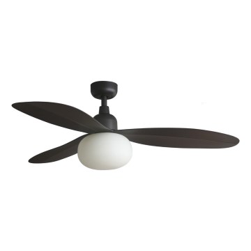 FARO 34301-11L - Stropní ventilátor PALMA 1xE27/15W/230V hnědá pr. 129 cm IP44 + dálkové ovládání