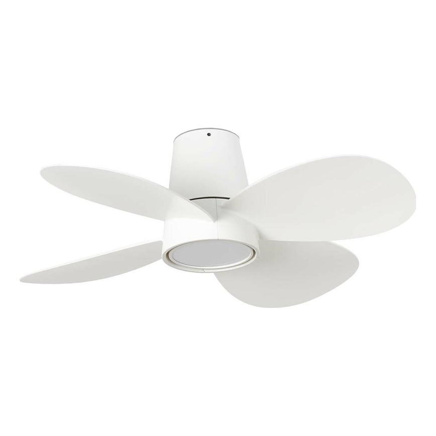 FARO 34315 - LED Stmívatelný stropní ventilátor KLOVER S LED/20W/230V 2700/4000/6500K bílá pr. 80 cm + dálkové ovládání