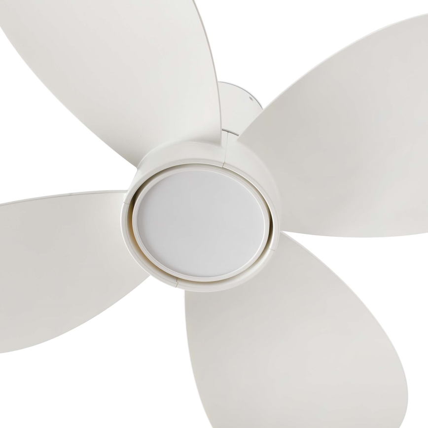 FARO 34315WT - LED Stmívatelný stropní ventilátor KLOVER TUB S LED/20W/230V 2700/4000/6500K bílá pr. 80 cm Wi-Fi Tuya + dálkové ovládání