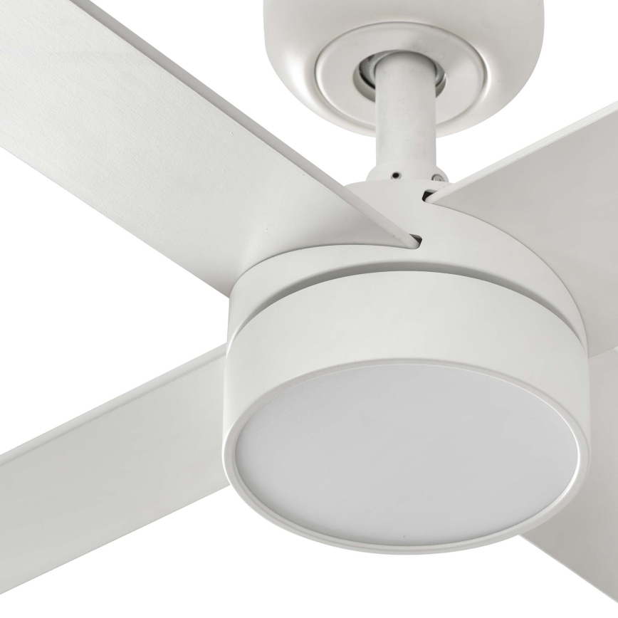 FARO 34355WT-1TW - LED Stmívatelný stropní ventilátor RUDDER L LED/18W/230V 2700/4350/6000K bílá/béžová pr. 132 cm Wi-Fi Tuya + dálkové ovládání