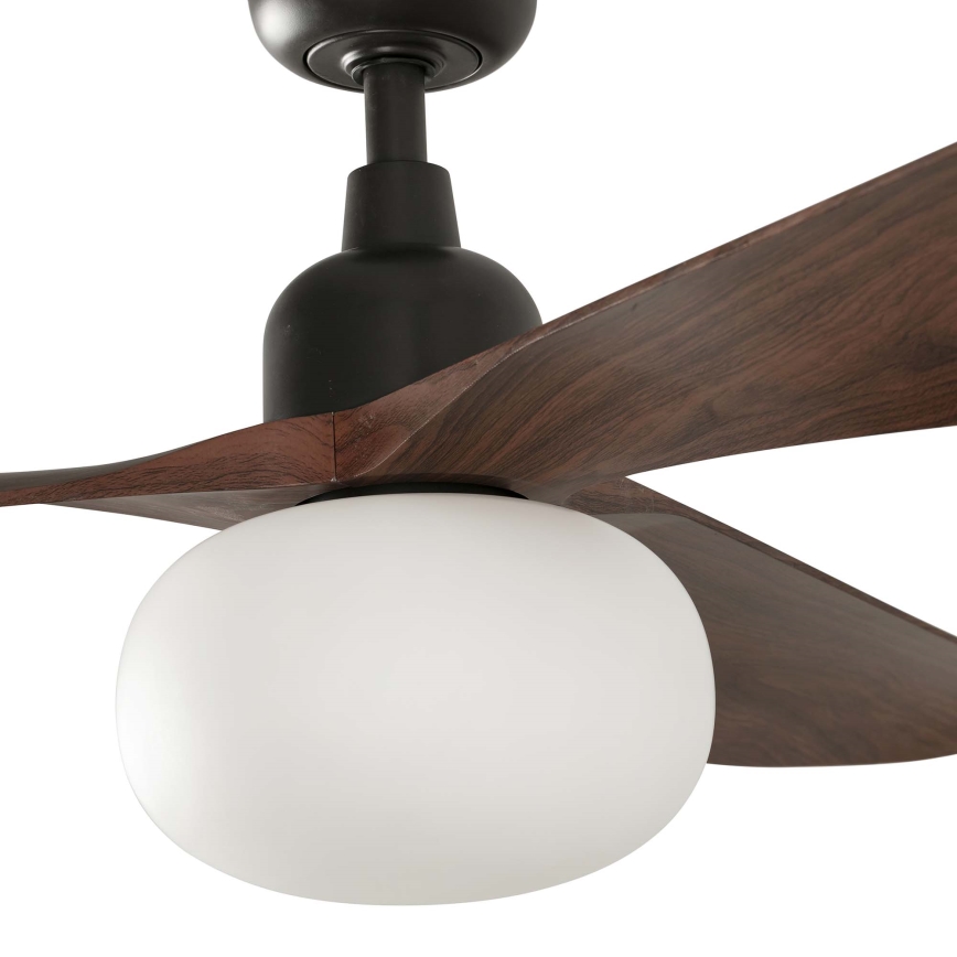FARO 34362WT-11L - Stropní ventilátor OUTWOOD L 1xE27/15W/230V hnědá/černá pr. 150 cm Wi-Fi Tuya IP44 + dálkové ovládání