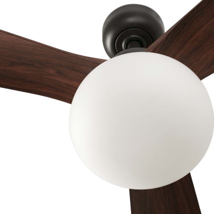 FARO 34362WT-11L - Stropní ventilátor OUTWOOD L 1xE27/15W/230V hnědá/černá pr. 150 cm Wi-Fi Tuya IP44 + dálkové ovládání